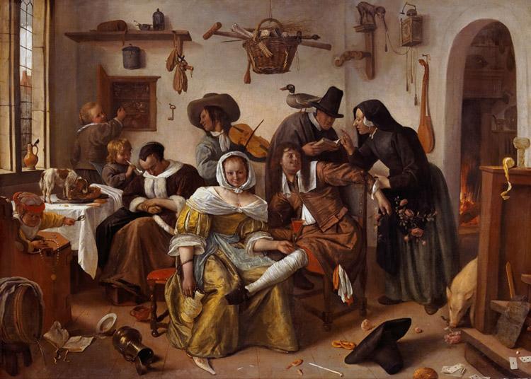 Jan Steen The Word Upside Down (mk08) oil painting picture